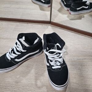 Vans Black and White Kids Sneakers